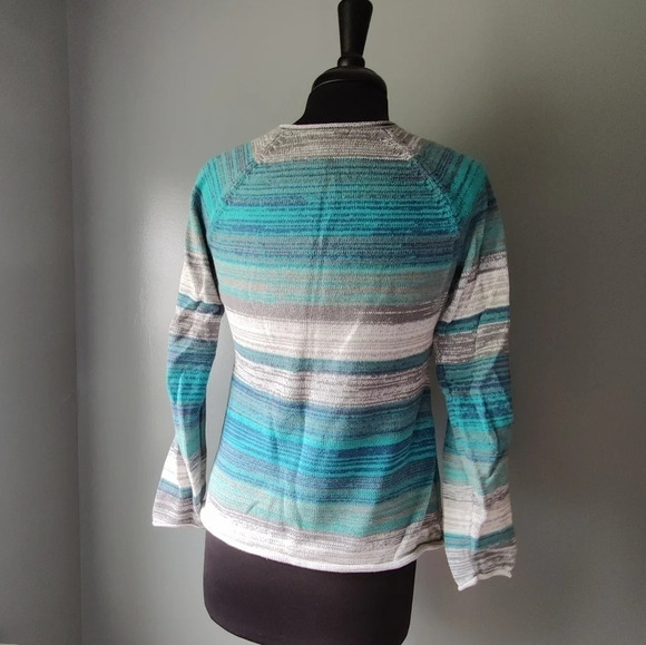 Eddie Bauer Striped Cotton Ombre Sweater - Picture 3 of 4